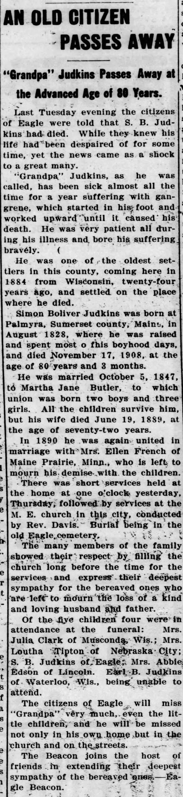 Obituary for Simon Boliver - Judkins